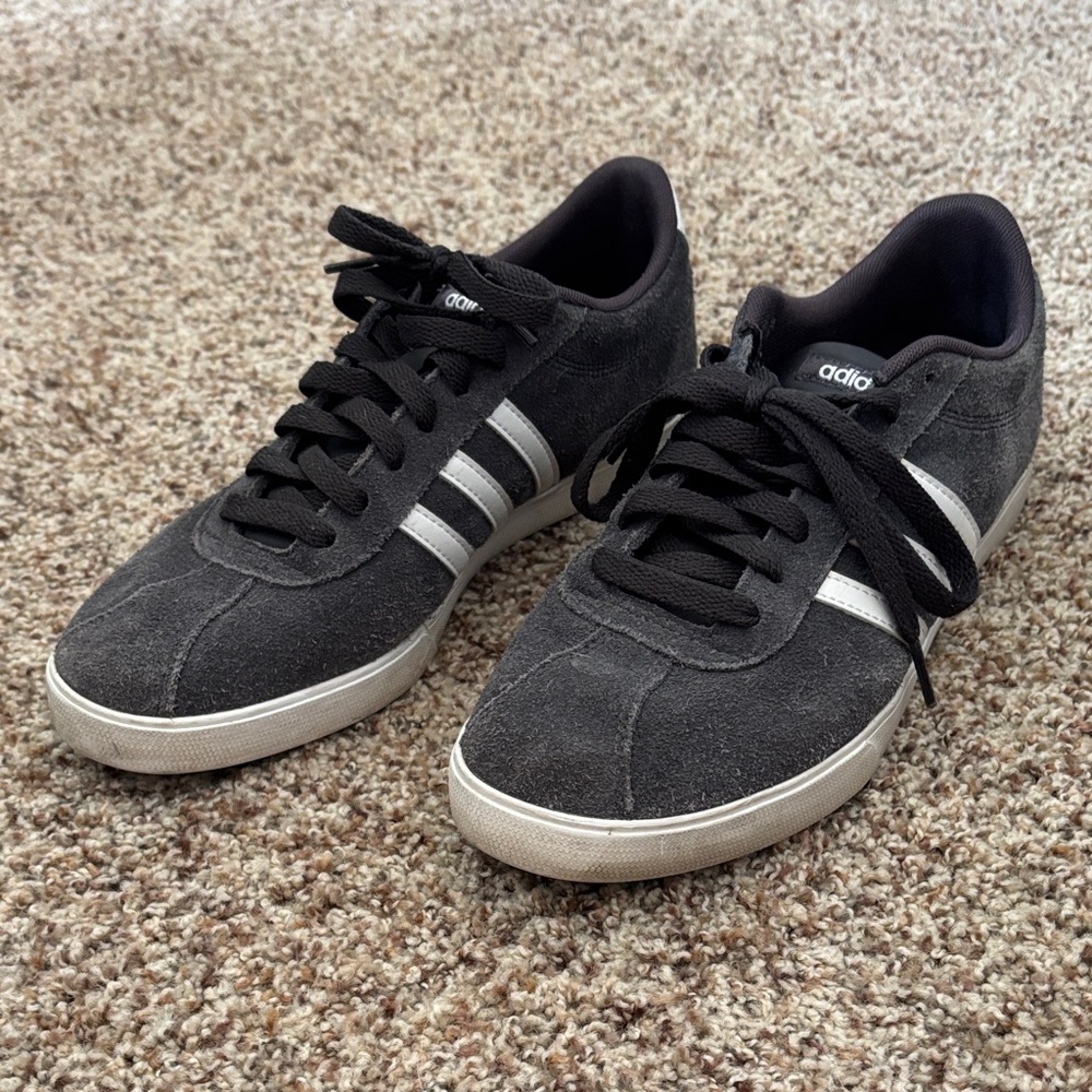 Adidas women’s  Charcoal Suede Sneakers